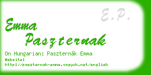 emma paszternak business card