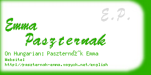 emma paszternak business card